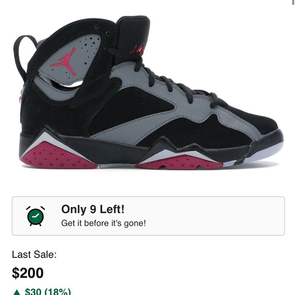 AIR JORDAN 7 RETRO GG 'SPORT FUCHSIA' |Size 8Y or 9.5 Women’s or 8 in Men’s - Picture 5 of 15